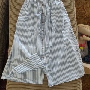 Gitano Light Blue and White Striped Skirt
